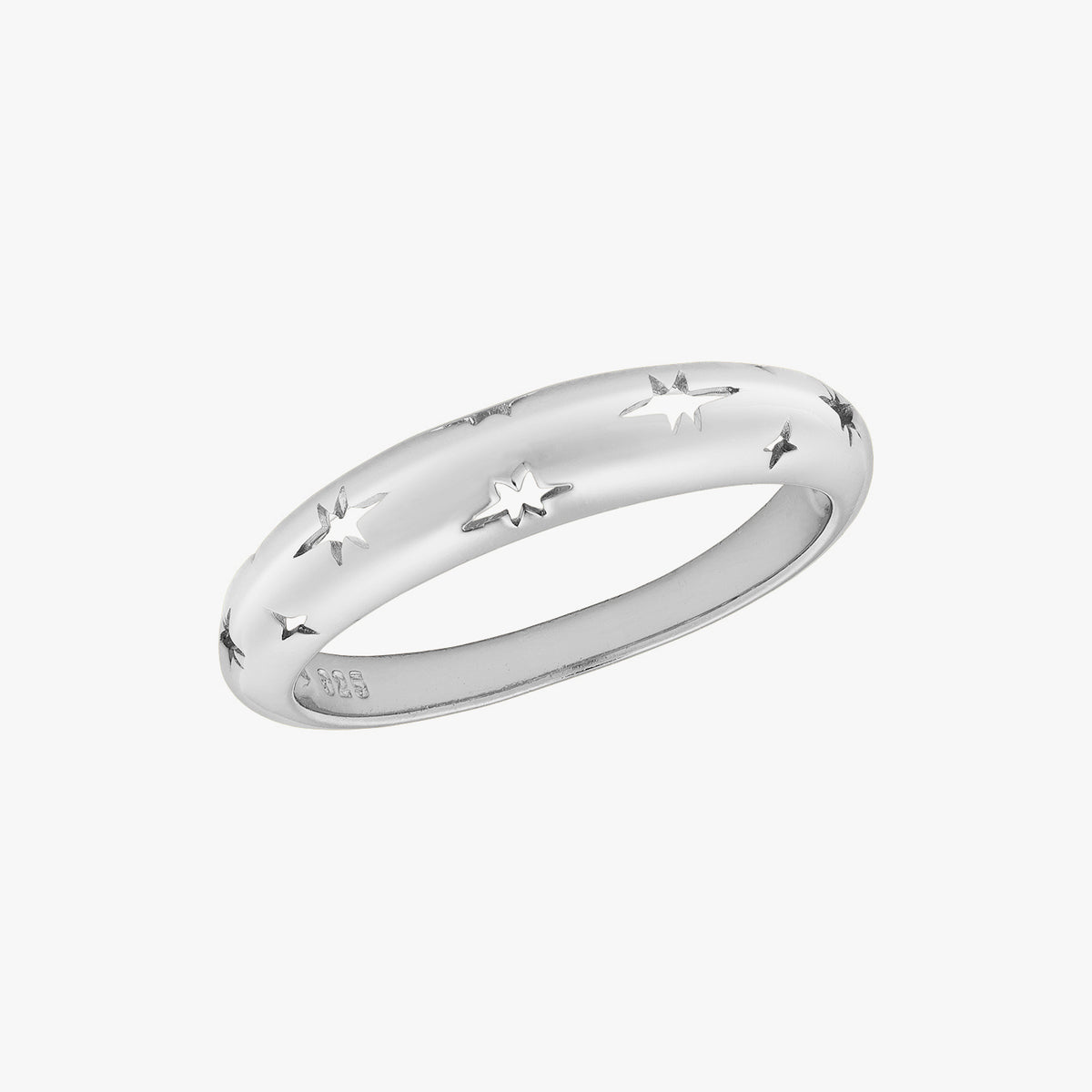 Starburst Koepel Ring Zilver