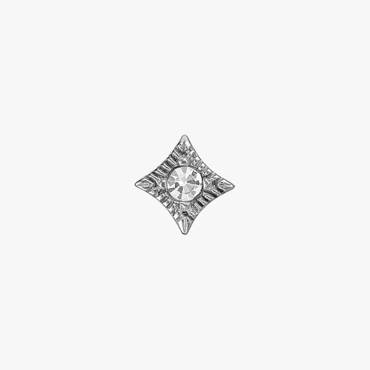 Vintage CZ Rombus Jeweled Micro Barbell