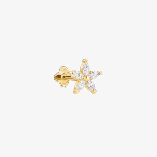 Marquise Bloom Flatback Earring