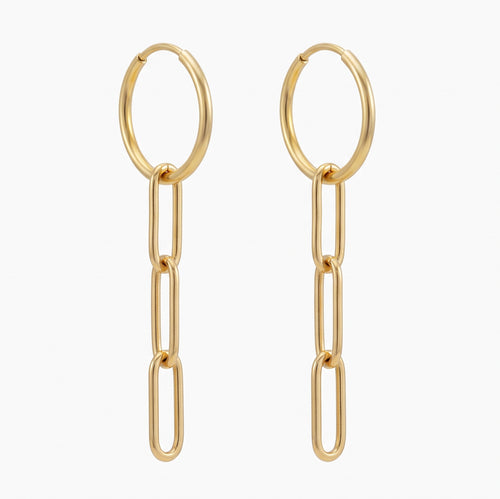 Boyfriend Chain Hoop Earrings