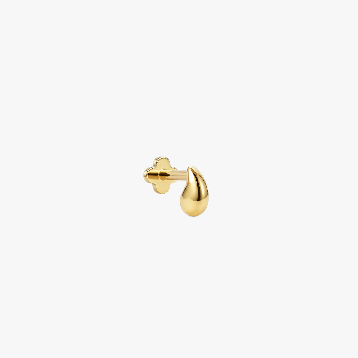Organic Teardrop Flatback Earring