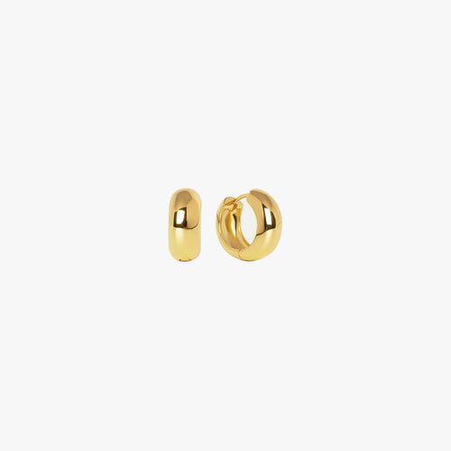 Chunky Small Huggie Hoop Earrings