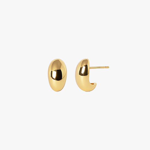 Dome Huggie Hoop Earrings