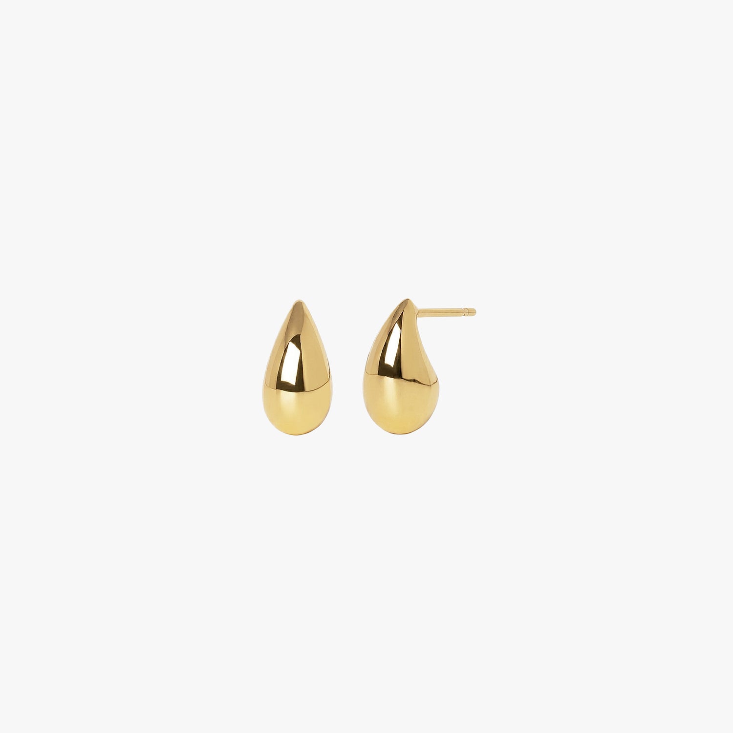 Organic Teardrop Stud Earrings