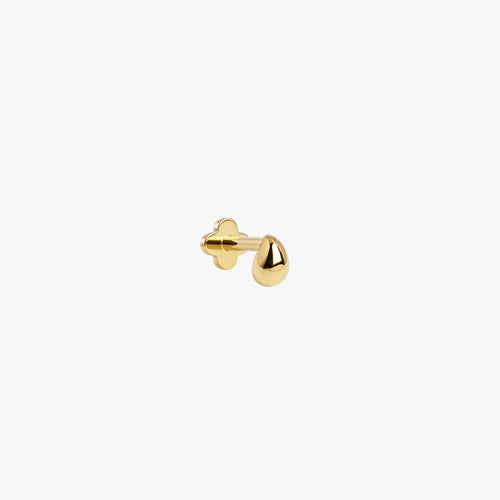 Organic Pebble Flatback Earring