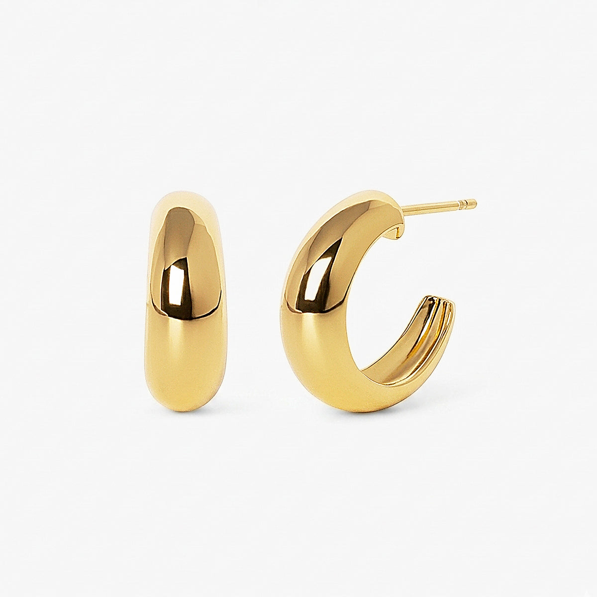 Luna Curve Huggie Hoop Earrings