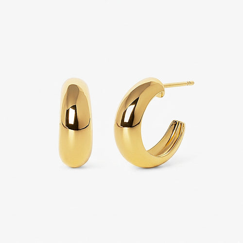 Luna Curve Huggie Hoop Earrings