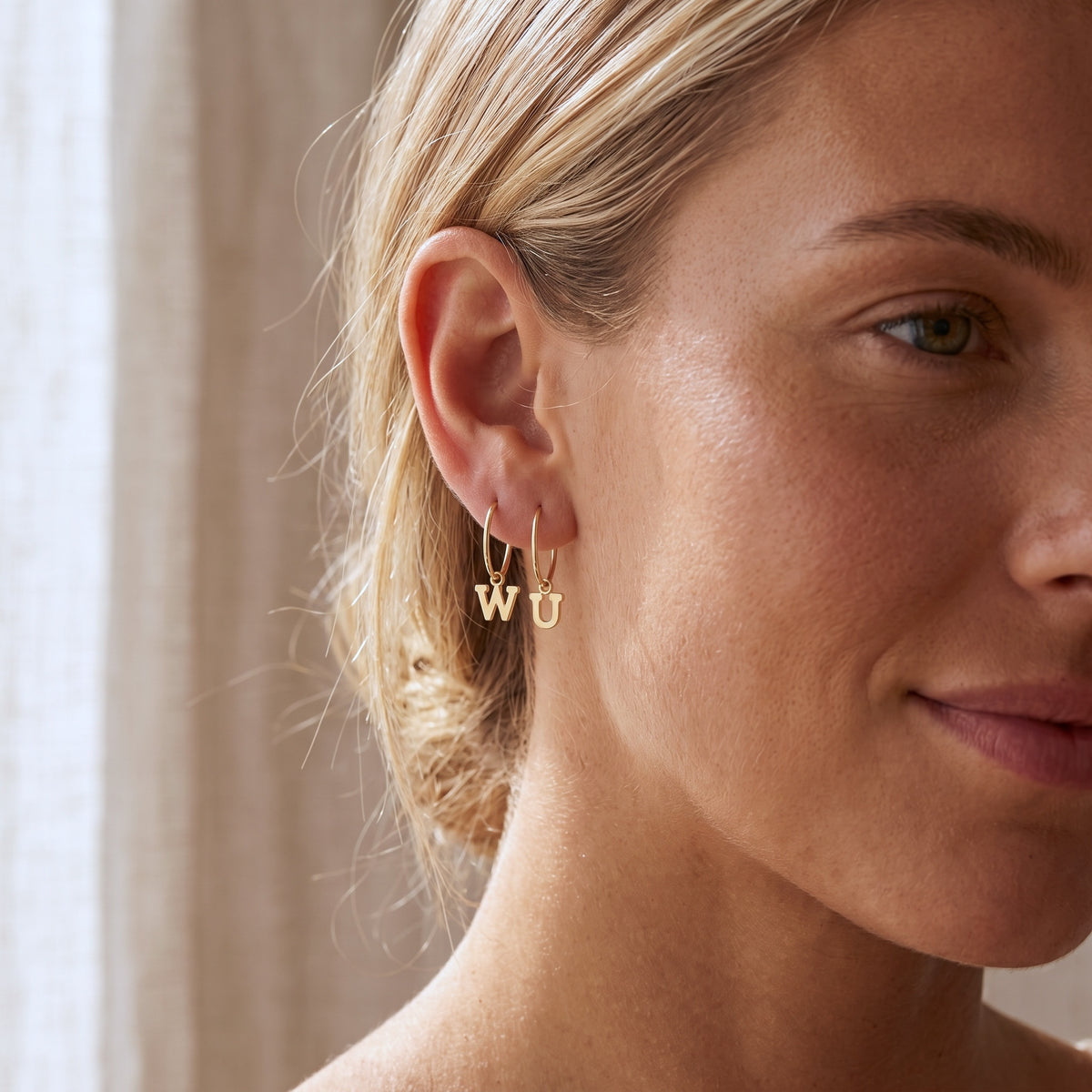 Boucles d'oreilles à lettres personnalisées