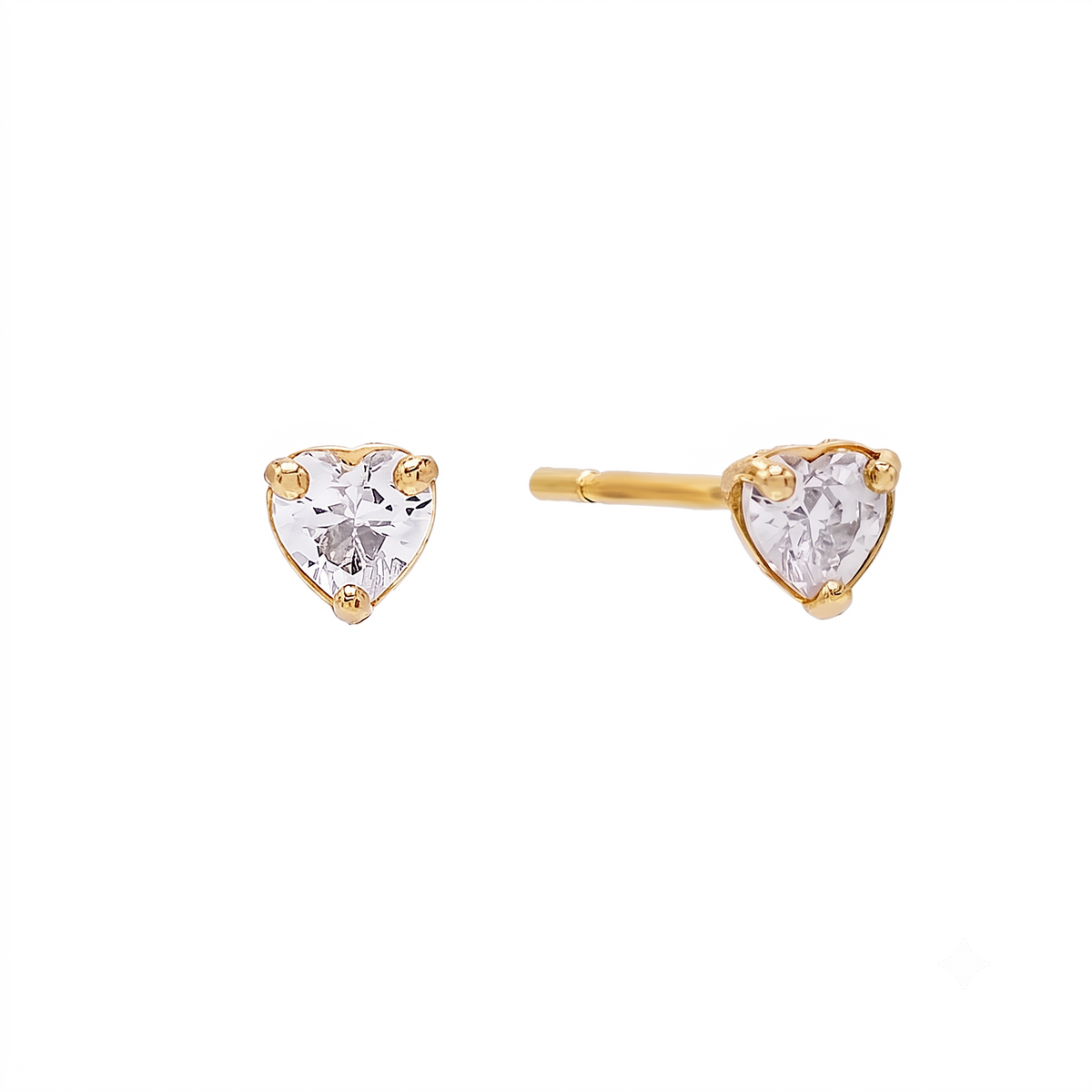 Cz Pendientes de Stud Heart
