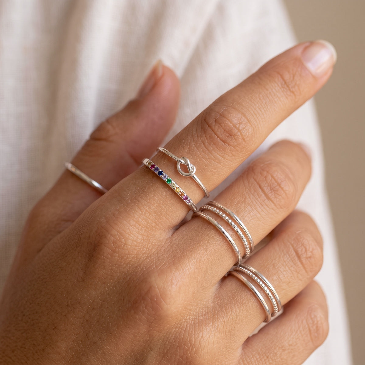 Kærlighedsknude Ring Sølv