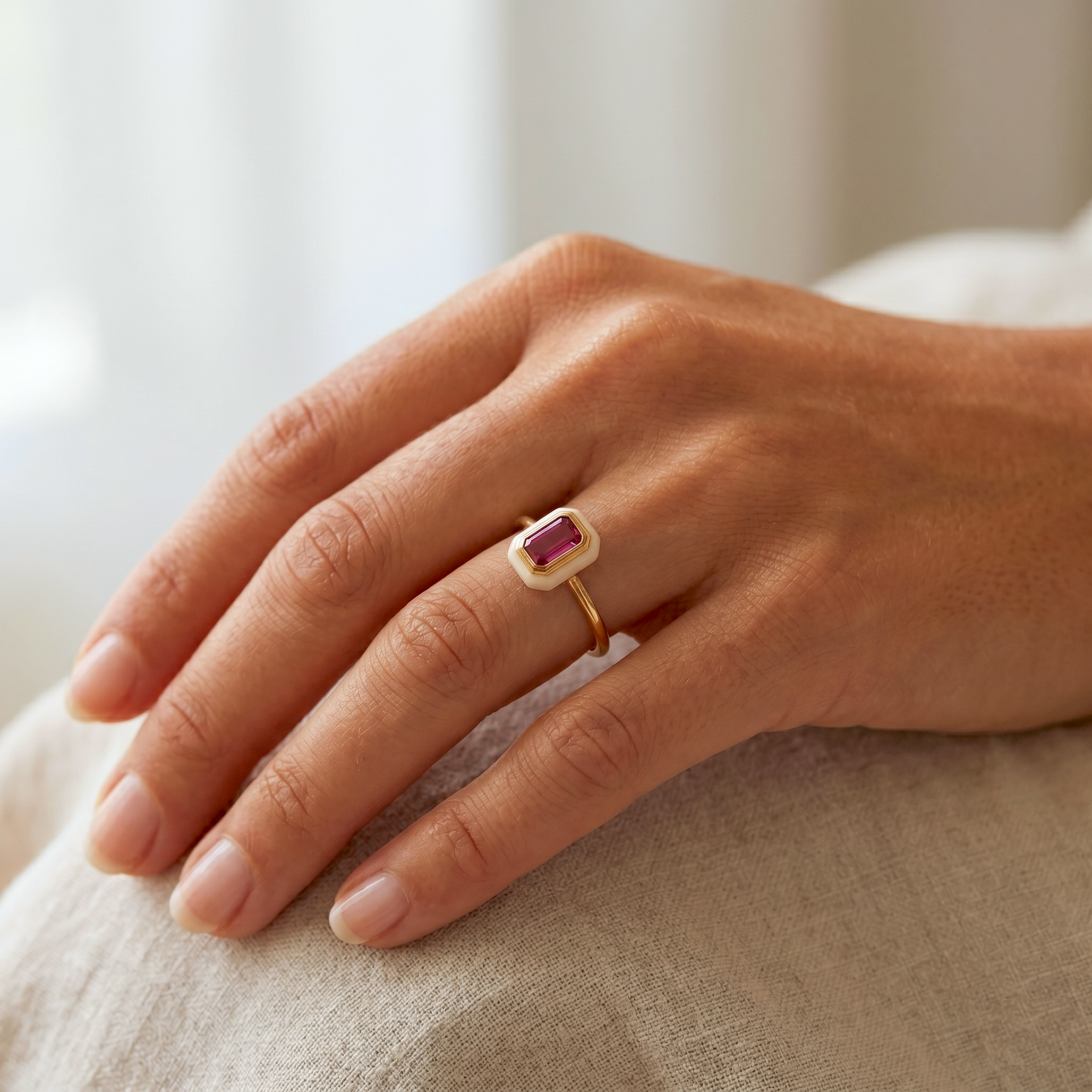 Ruby Bedazzle Gold Ring
