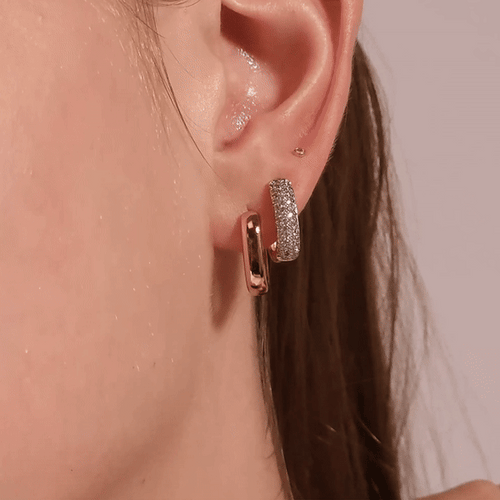 MINI BOLD LINK HOOP أقراط
