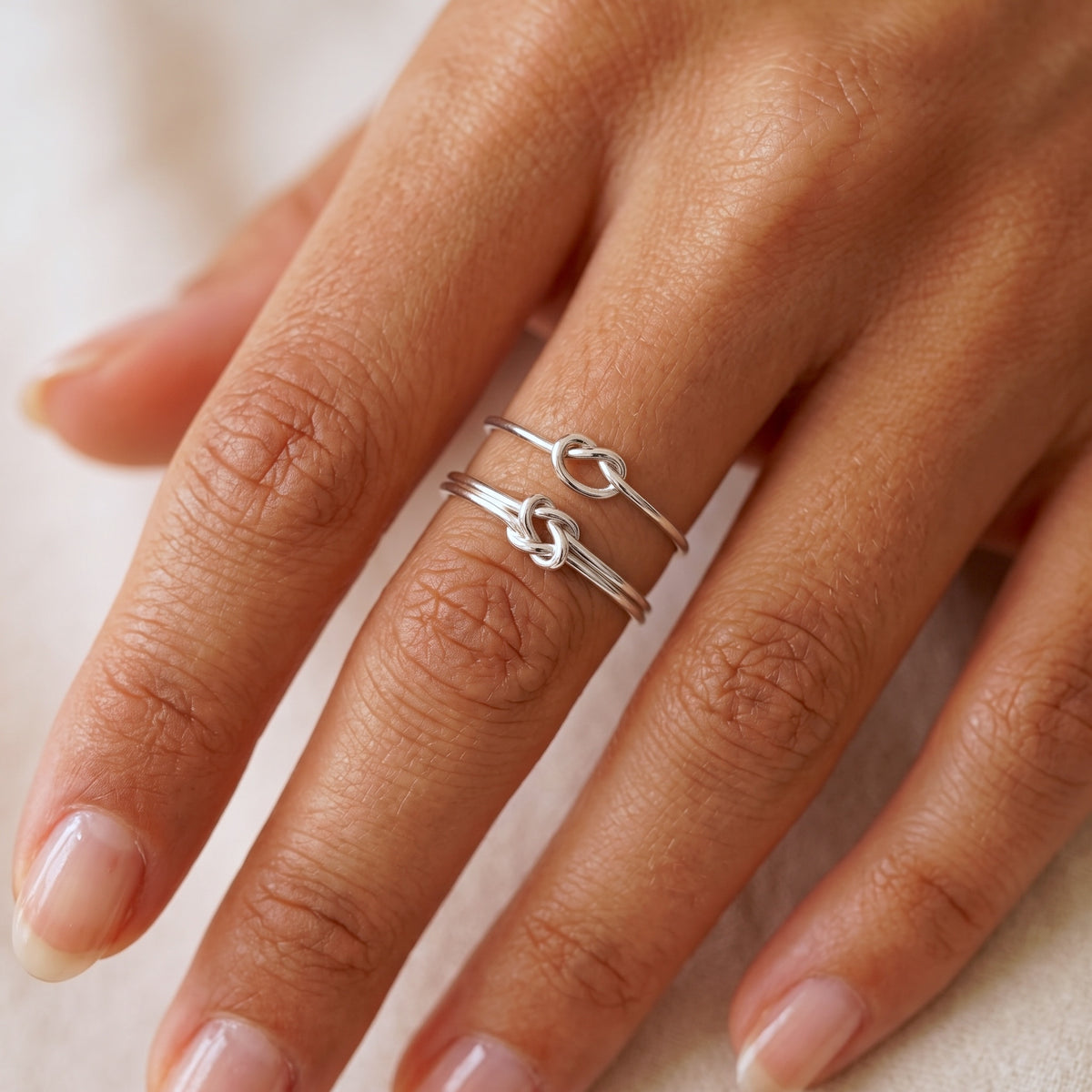 Kærlighedsknude Ring Sølv