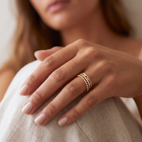 Flettet Slank Ring Guld