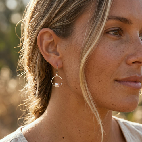 Pearl Halo Drop Earrings