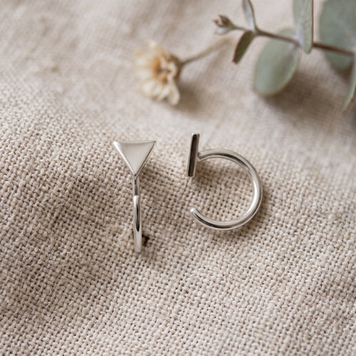 Mia Triangle Huggie Earrings