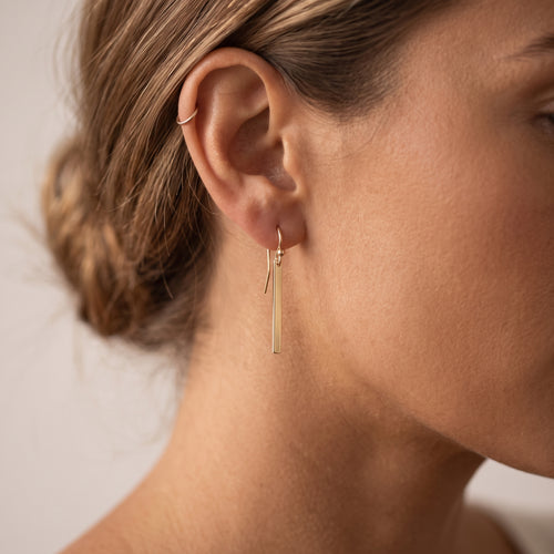Pendientes de gota de barra elegante