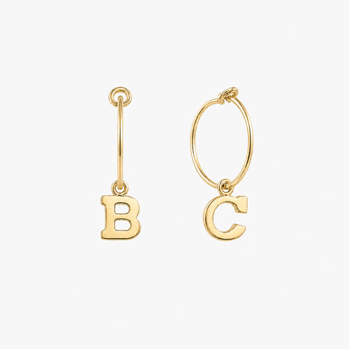 Anting Hoop Surat Personalisasi