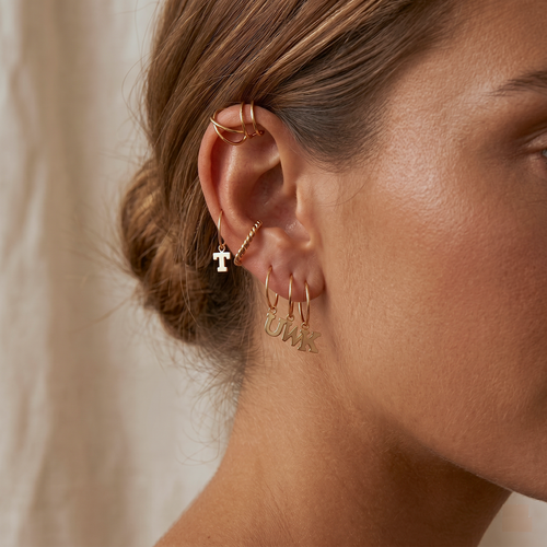 Anting Hoop Surat Personalisasi