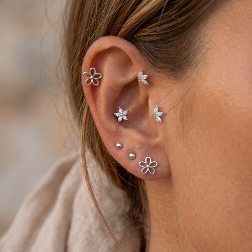 Marquise Bloom Flatback Earring