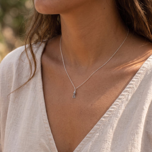 Petite Silver Tassel Necklace