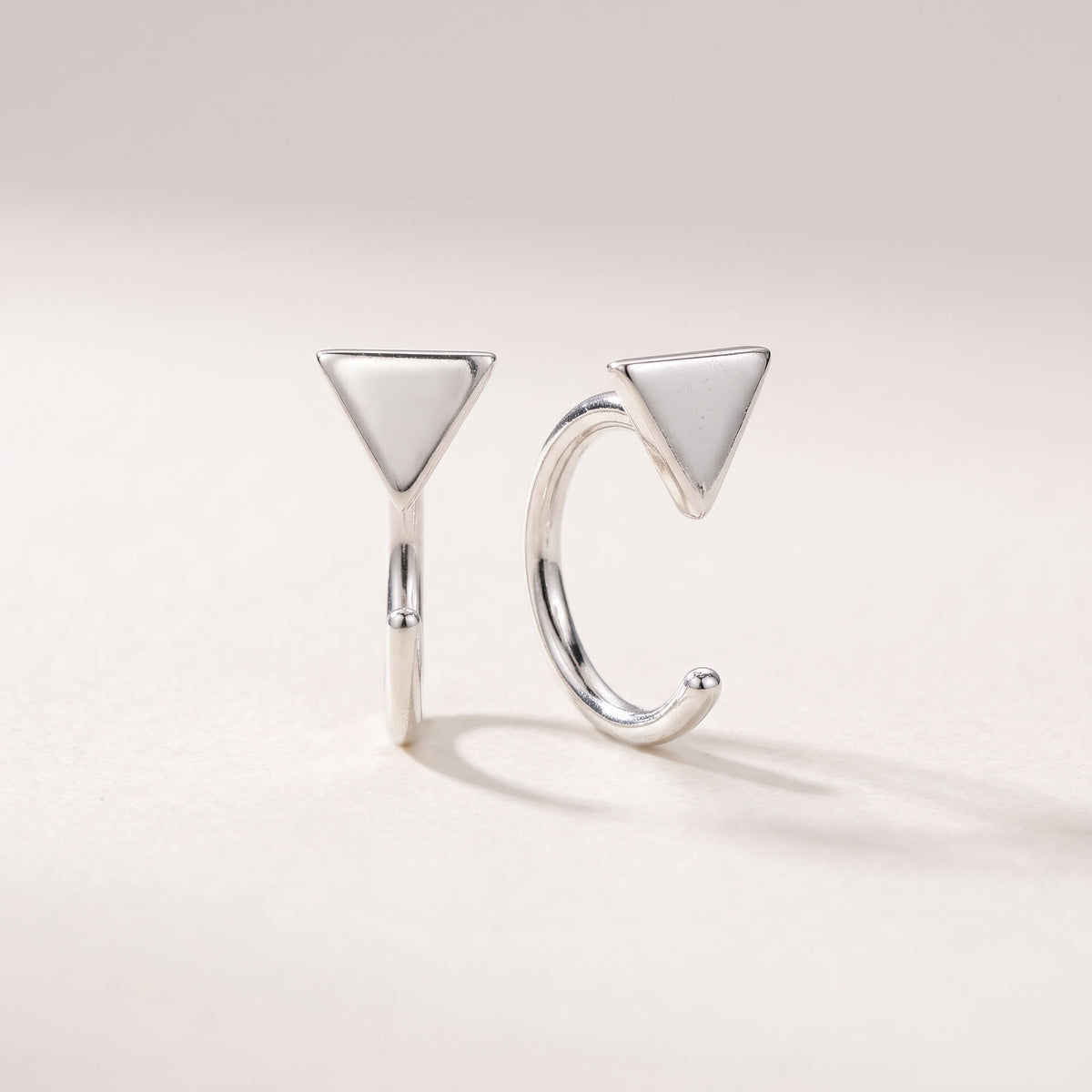 Mia Triangle Huggie Earrings