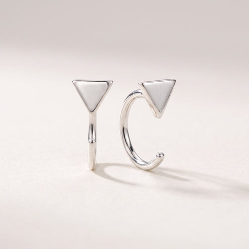 Mia Triangle Huggie Earrings