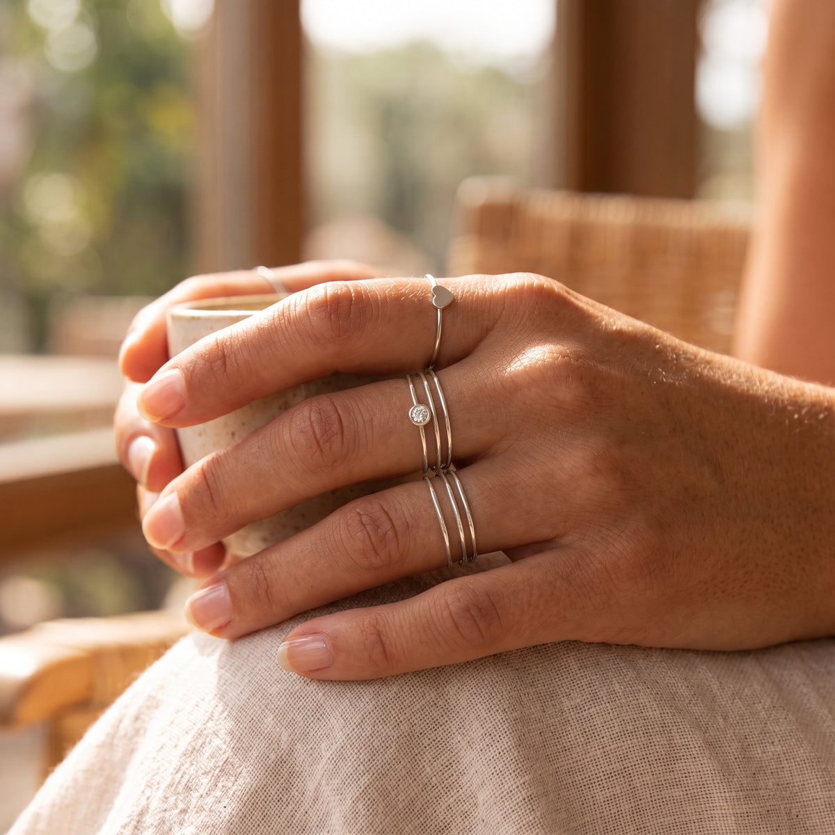 Mini Bezel Ring Silver