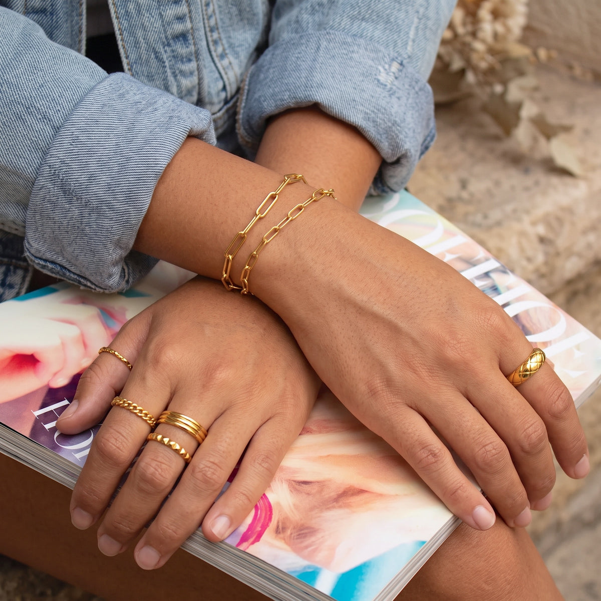 Isabel Paper Clip Chain Bracelet