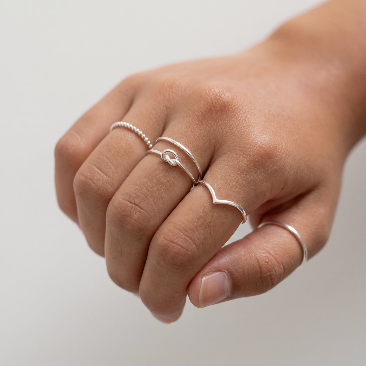Kærlighedsknude Ring Sølv