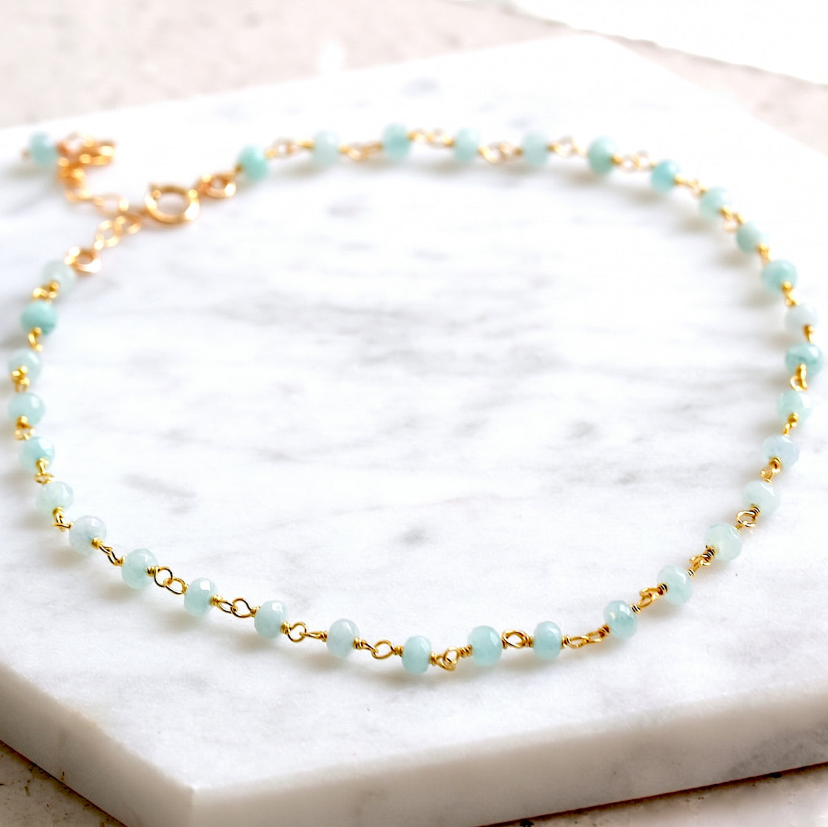 Lite Aqua Agate Choker