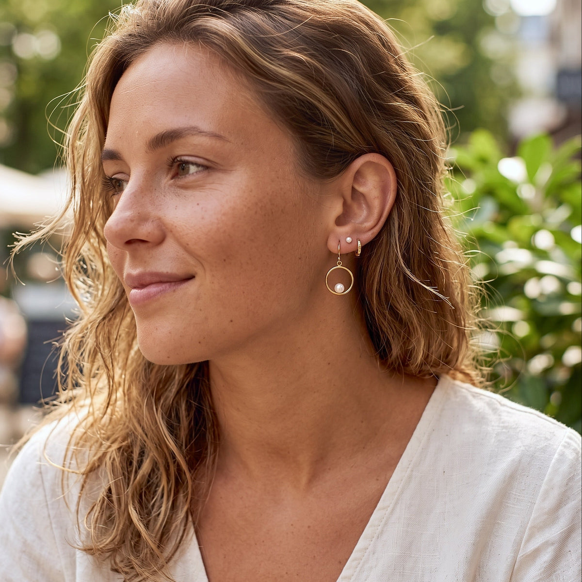 Pearl Halo Drop Earrings