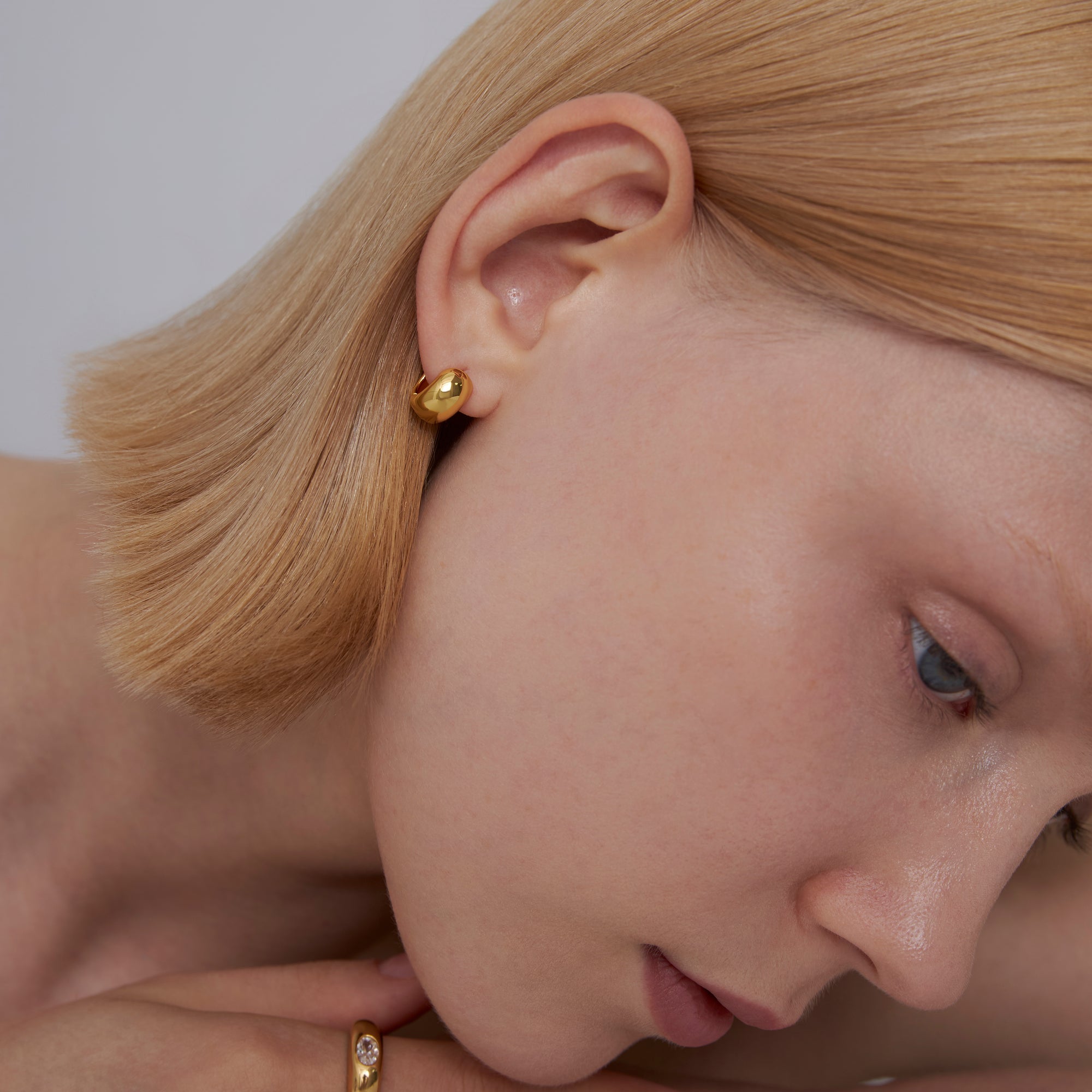 Chunky Small Huggie Hoop Earrings