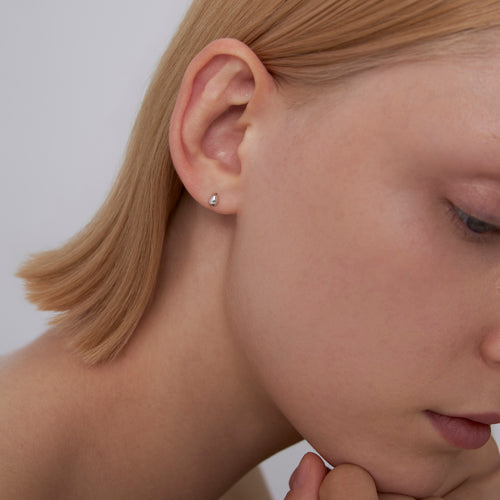 Organic Pebble Flatback Earring