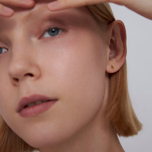 Organic Teardrop Flatback Earring