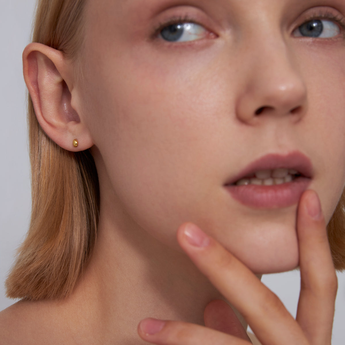 Organic Pebble Flatback Earring