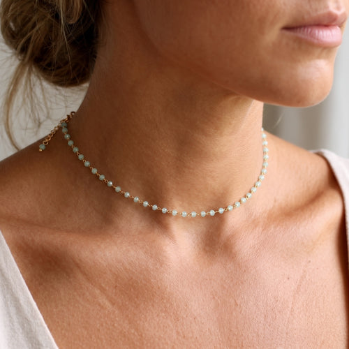 Lite Aqua Agate Choker