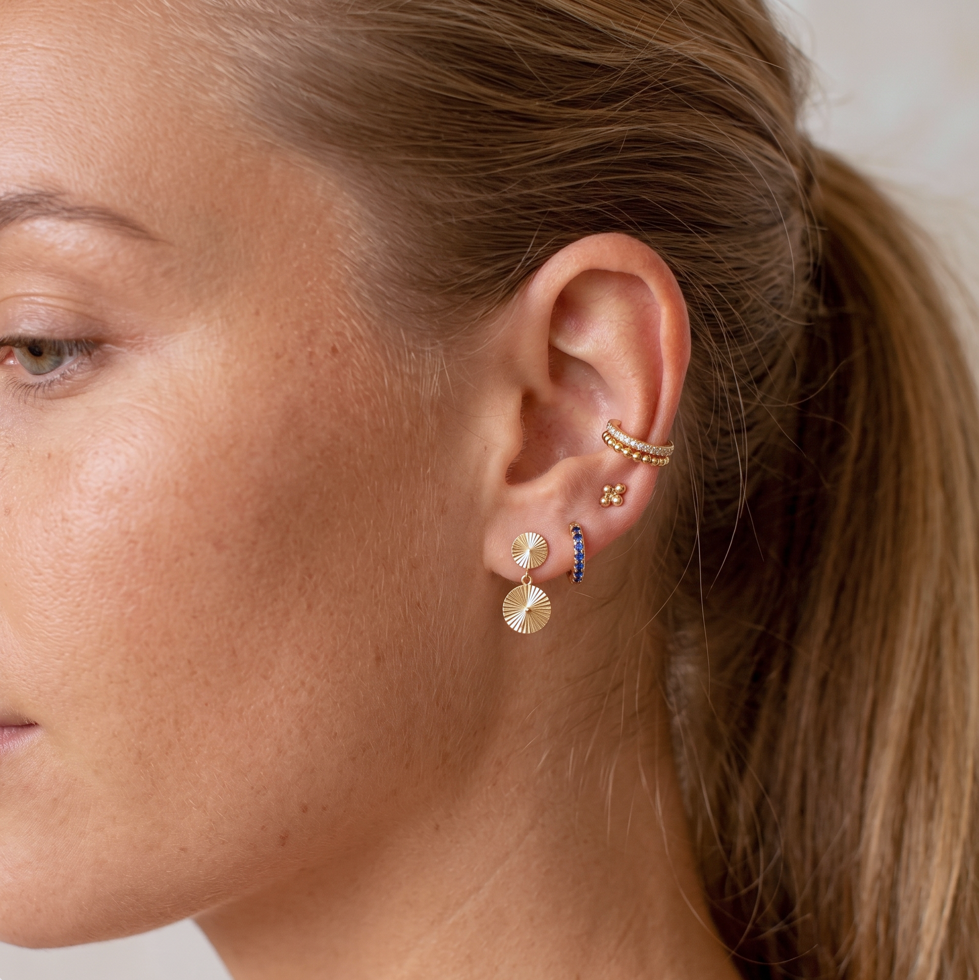 Bubble Quad Stud Earrings
