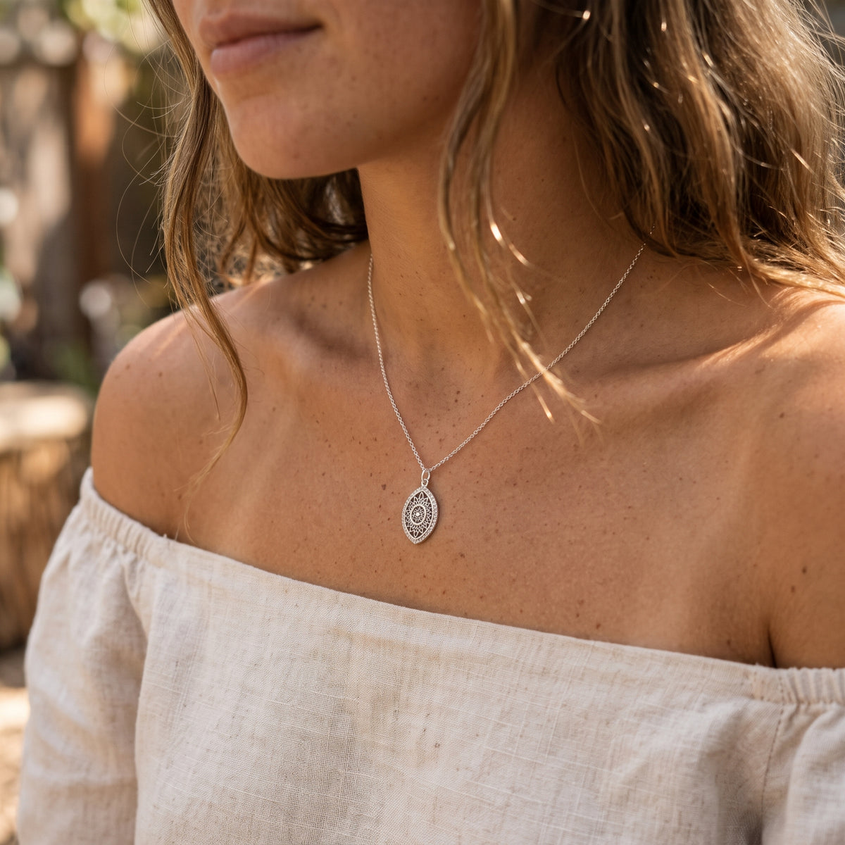 Marquisa Lotus Lace Necklace