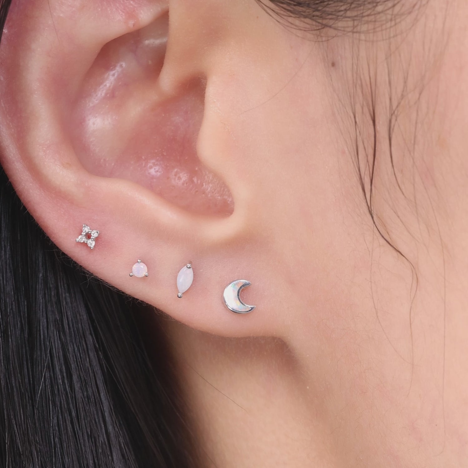 Color:White Gold
Option:Single
Option:Pair