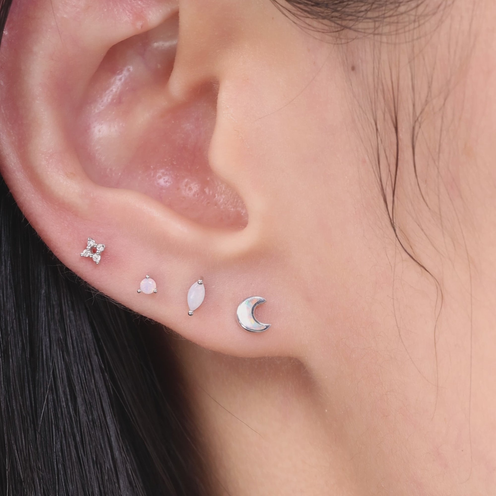 Color:White Gold
Option:Single
Option:Pair