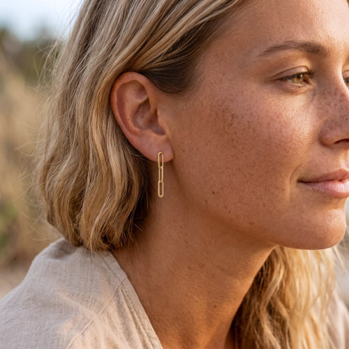 Anting Rantai Klip Kertas Dainty Muse