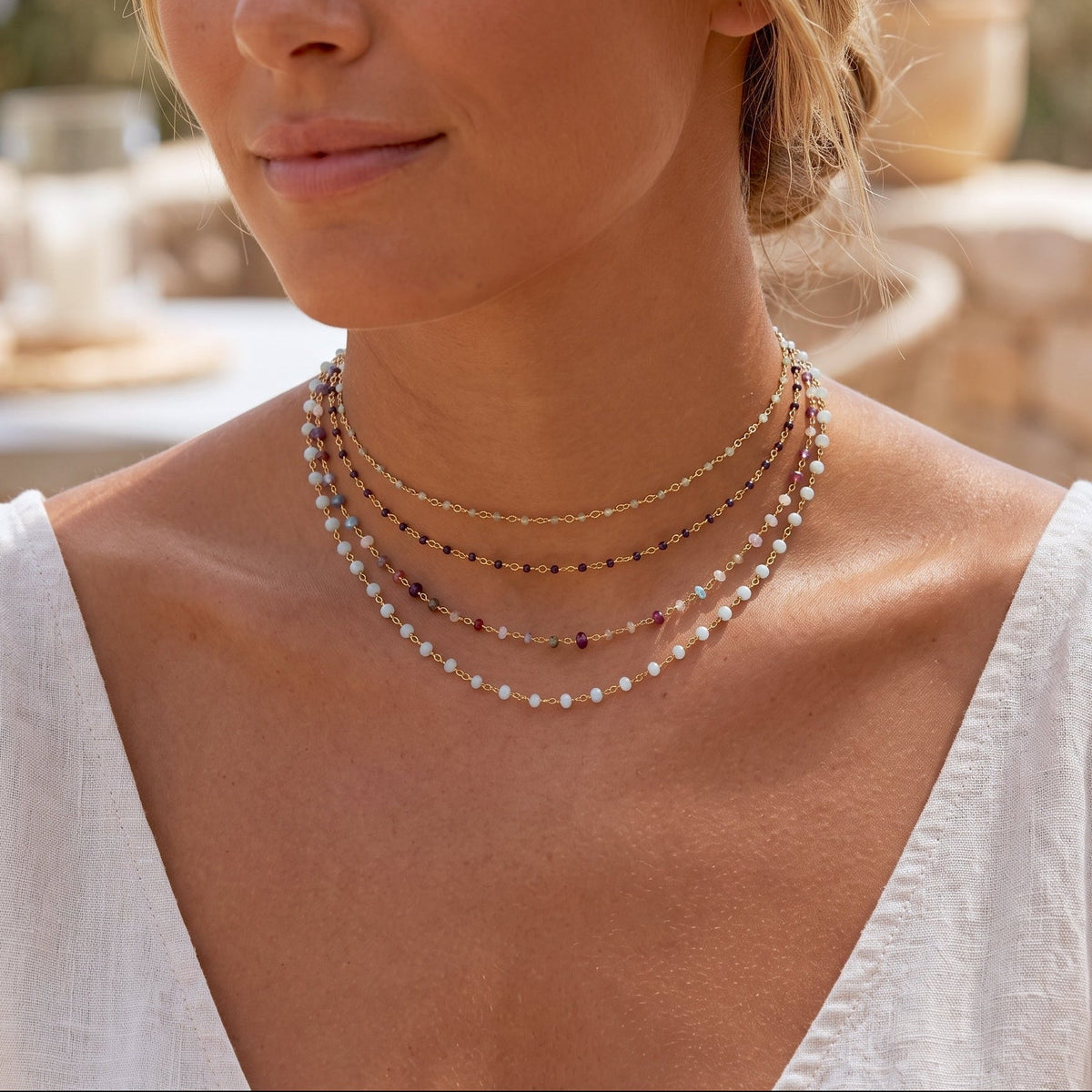 Lite Aqua Agate Choker