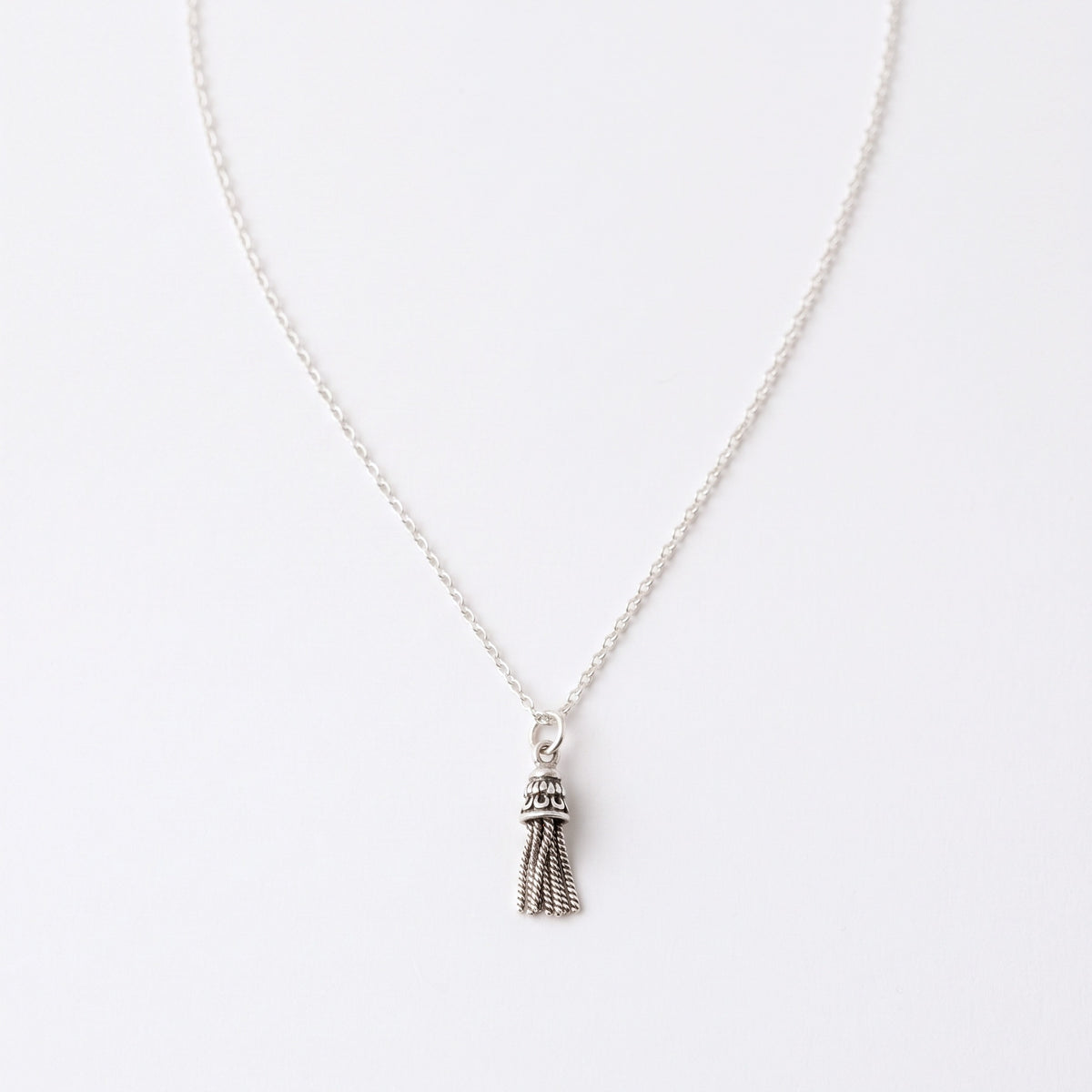 Petite Silver Tassel Necklace