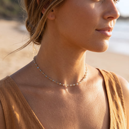 Labradorite Gemstone Choker