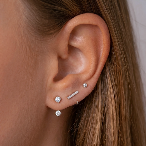 Bar Open Huggies Earrings