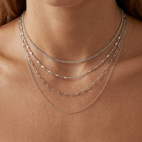 Naszyjnik choker z łańcuszkiem z spinaczy do papieru