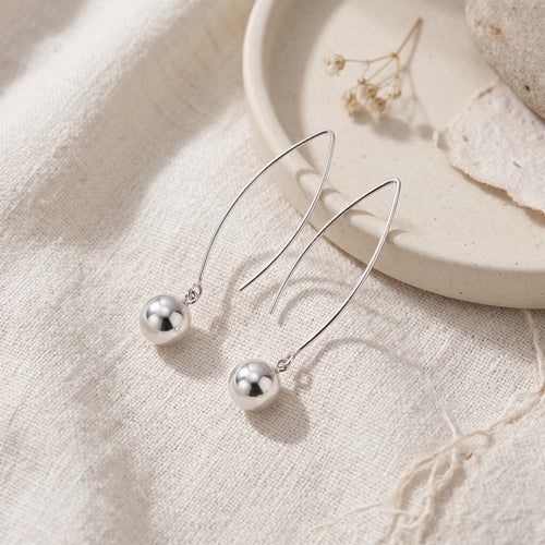 Sphere Ball Drop Earrings