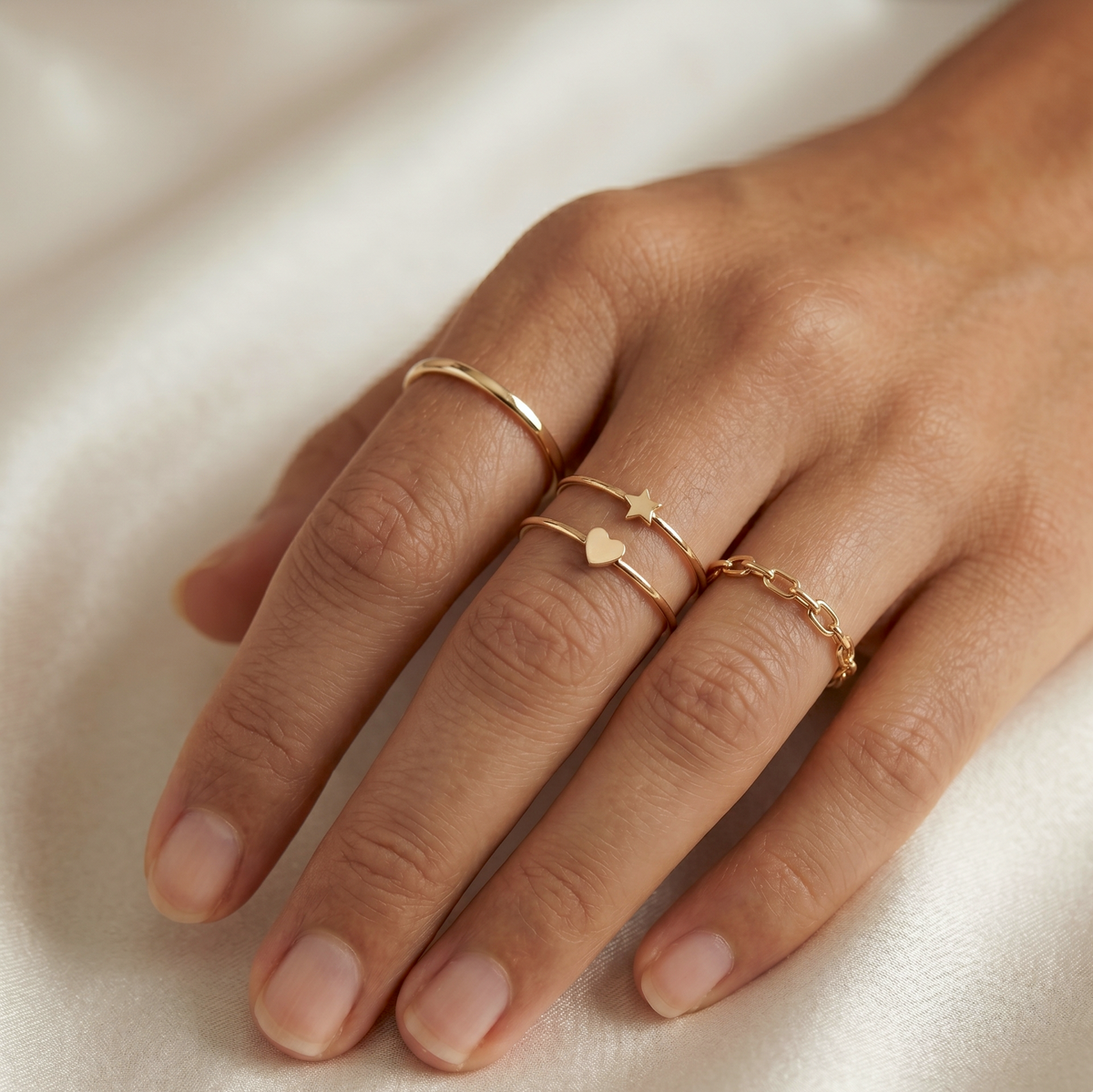 Little Golden Star Ring