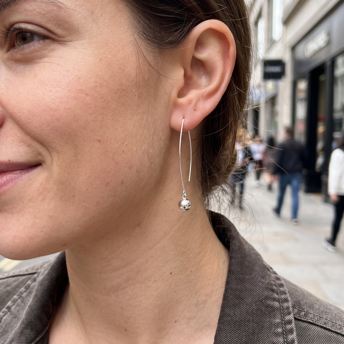 Sphere Ball Drop Earrings